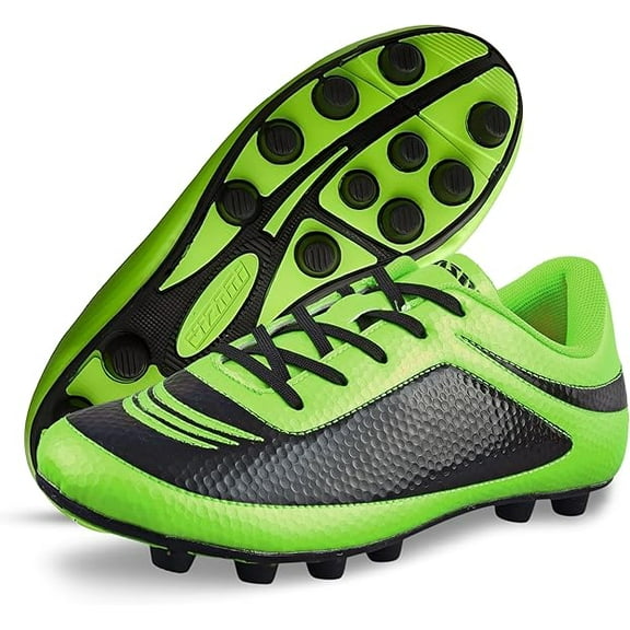 Vizari USA Infinity Soccer Cleats for Kids – Lightweight, Durable Youth Firm Ground Soccer Shoes for Boys and Girls - Green, 3