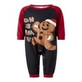 thumbnail image 1 of Christmas Pajamas for Family  Long Sleeve Gingerbread Man Print Tops + Pants Set, 1 of 9