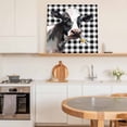 thumbnail image 6 of Farm Cow Framed Canvas Wall Art, White Daisy Black Plaid Watercolor Country Style Wall Art Painting for Living Room Bedroom Home Decor, 20”x20”, Office Artwork Print, 6 of 9