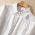 thumbnail image 5 of ZyeKqe Cotton Linen Shirts for Women 3/4 Sleeve Tops Collared V Neck Dressy Casual Blouses Embroidered Summer TopsM-XXL, 5 of 9