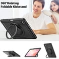 thumbnail image 7 of FJLBDE Case for Samsung Galaxy Tab S10 Lite 10.9-Inch 2025 with 360 Rotating Stand, Shoulder Strap, Heavy Duty Shockproof Cover, Black, 7 of 7