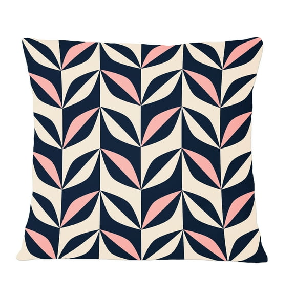 Designart Floral Retro Botanical Pattern III' Mid-Century Modern Throw Pillow - 12x20