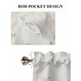 thumbnail image 6 of Blue Flowers 2 Panel Kitchen Curtains for Small Windows, Spring Birds Rustic Floral Pastoral Plants Bathroom Tier Curtain, Short Window Treatment for Bedroom/Living Room 55"x24", 6 of 6