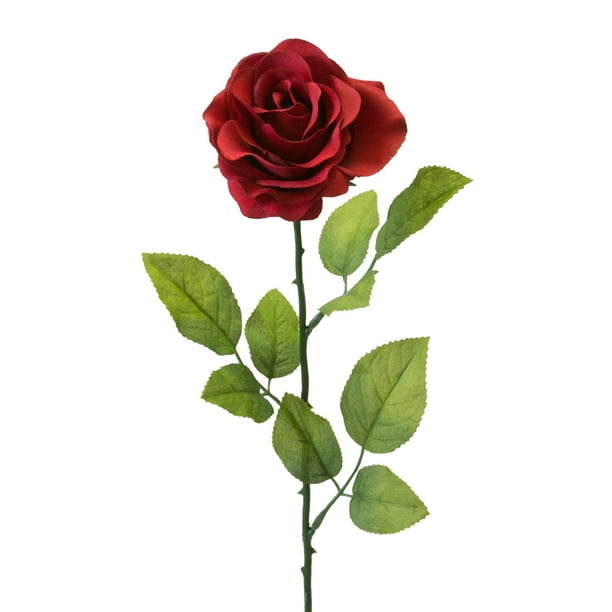 Teters Floral Summer Collection 26" Red Small Single Rose Stem, 12