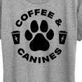 thumbnail image 3 of Instant Message - Coffee And Canines - Women's Short Sleeve Graphic T-Shirt, 3 of 6