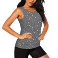 thumbnail image 2 of Junzan Airplane Routes Around The World Pattern Workout Tank Tops for Women Sleeveless Running Loose Fit Yoga Tops Active Shirts Gym Exercise-XX-Large, 2 of 7