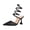 Black, variant on High Heels Sandals for Women Diamante Mesh Wedding Shoes Stiletto Heel 8.5CM Wrapped Ankle Strap Party Dress Heel