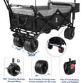 thumbnail image 7 of CoSoTower Collapsible Wagon 140L Wagons Carts Foldable with Removable Canopy, Folding Wagon Cart with Wheels for All-Terrain with Brake, Foldable Wagon with Cooler Bag, for Camping Beach Shopping, 7 of 7