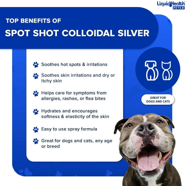 LIQUIDHEALTH Hot Spot Pet Topical Treatment Colloidal Silver Spray for Dog Cat Itch Relief 2 fl Oz Walmart