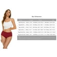 thumbnail image 6 of Valcatch Womens Period Underwear for Women Cotton Four-layer Leak Proof Menstrual Panties Mid Waist Hipster Briefs With Dark Lining 3-Pack, 6 of 6