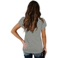 thumbnail image 3 of Women’s Petal Sleeve Tops Fashion Crossover Strappy Loose T-Shirt Summer V-Neck Pullover Tee,Gray,3XL, 3 of 7