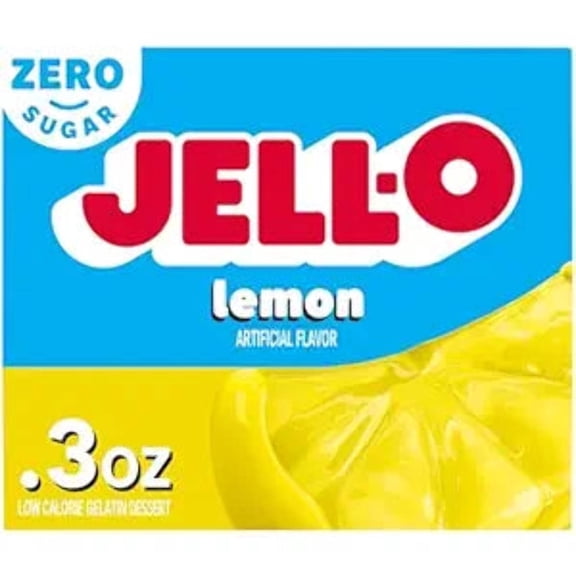 Jell-O Sugar Free Gelatin Dessert, Lemon, 0.3 Ounce Pack of 2-5767290045
