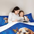 thumbnail image 4 of Feelyou Cartoon Dalmatian Lover Bedding Comforter Set 7pcs, Cute Dog Butterfly King Bedding Sets, Modern Oil Printing Reversible Bed Sheets, Luxury Bedroom Decor, 4 of 7
