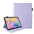 thumbnail image 2 of Allytechgroup Case for Samsung Galaxy Tab S6 Lite 10.4" 2020/2022 with Pencil Holder & Card Pockets, Luxury PU Leather Multi-Angle Viewing Kickstand Magnetic Clasp Folio Cover, Purple, 2 of 8