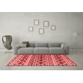 thumbnail image 3 of Ahgly Company Machine Washable Indoor Round Oriental Red Modern Area Rugs, 5' Round, 3 of 4