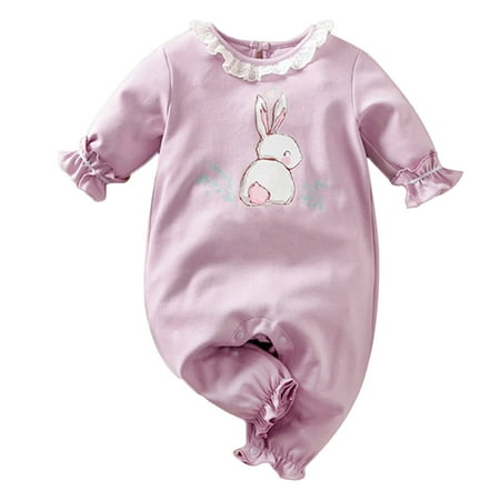 

Kids Onesie Halloween Children s Climbing Clothes Easter Bunny Cartoon Pattern Baby Girl Crawling Suit Purple Rabbit Long Sleeves Clothes Girls Purple 12-18 Months Fall Baby Girl Clothes