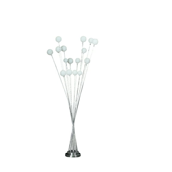 62" Chrome Multi Light LED Novelty Floor Lamp