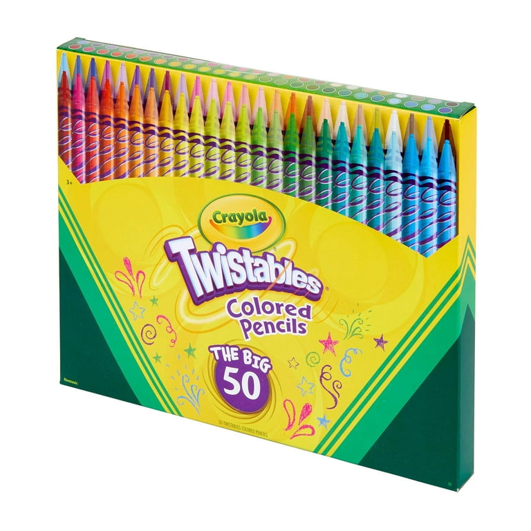  Crayola Twistables Colored Pencil Set (50ct), Kids Art