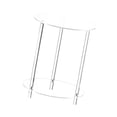 thumbnail image 4 of Mesa auxiliar redonda de acrílico, fácil montaje, versátil para espacios pequeños, mesita de noche, mesa auxiliar para dormitorio, hogar, pasillo de Diámetro de 40 cm de altura 50 cm, 4 of 8