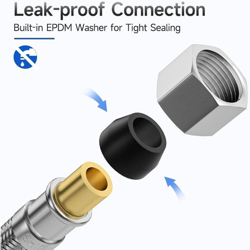 CEORPER Dishwasher Water Line With 3/8inch Compression Fittings For Easily Setup