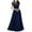 Navy, variant on Spring Tops for Women Plus Size Dresses Women Chiffon Dress Chiffon Stitching Lace Dress Bridesmaids Evening Gowns Women