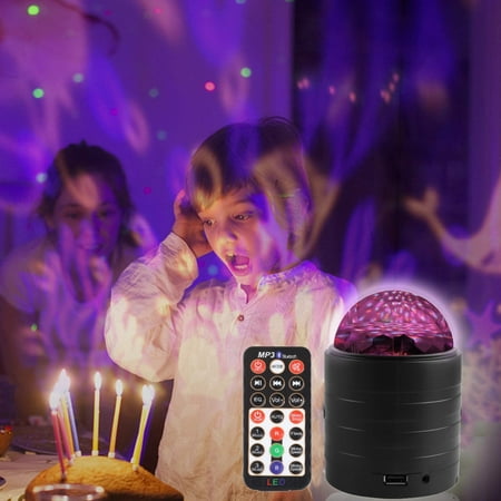 

Kokovifyves Home Essentials Projector Led Night Light Built-in Bluetooth Speaker Sound Sensor Projector Lamp