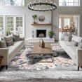thumbnail image 3 of Large Area Rugs for Living Room Bedroom, Black Cow Floral 5'x8' Rug Washable Carpet Runner Indoor Outdoor, Grey Ombre Farmhouse Animals Non Slip Floor Mats Rug for Kitchen, Bathroom, 3 of 8
