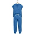 thumbnail image 6 of FNFYFH Scrubs Sets for Women Cap Sleeve V Neck Scrub Tops and Drawstring Jogger Pants Nurse Uniform with Pockets, 6 of 9