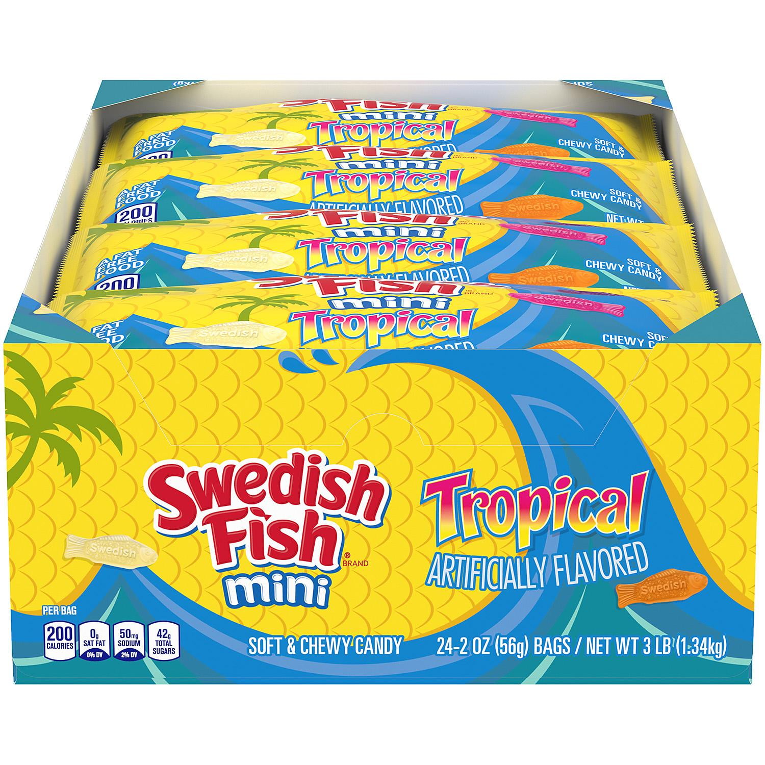 SWEDISH FISH Mini Tropical Soft & Chewy Candy (2 oz., 24 pk.)