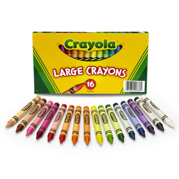 Crayola Crayons, Large Size, 16 Colors Per Box, Set Of 6 Boxes
