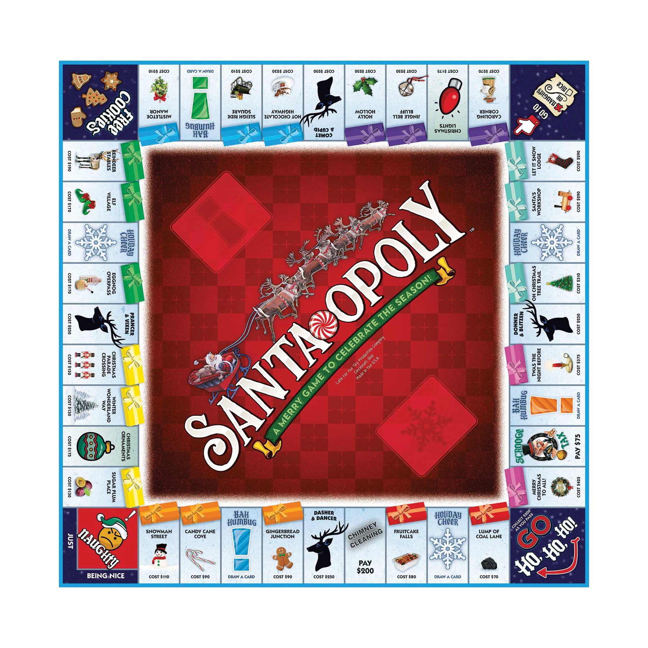 Outset Media Santa-Opoly Board Game