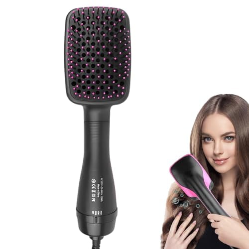 Hair Dryer Brush Blow Dryer Brush in One,3 in 1 One Step Hair Dryer and Styler,Negative Ion Hair Straightener Hot Air Styling Tool for Straightening Drying Smoothing