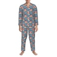 thumbnail image 3 of Daiia Popcorn for Men's Long-Sleeved Pajama Set – Soft & Comfortable Sleepwear Button-Up Pajamas Cozy Lounge Wear-Medium, 3 of 7