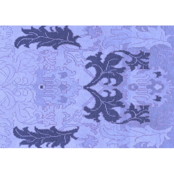 Ahgly Company Indoor Rectangle Abstract Blue Modern Area Rugs, 7' x 10'