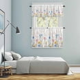 thumbnail image 5 of Colorful Spring Floral Kitchen Curtains Sets for Windows 36 Inch Length, Watercolor Summer Botanical Rod Pocket Window Treatments Tier Curtains and Valances Set for Bedroom/Bathroom, 5 of 8