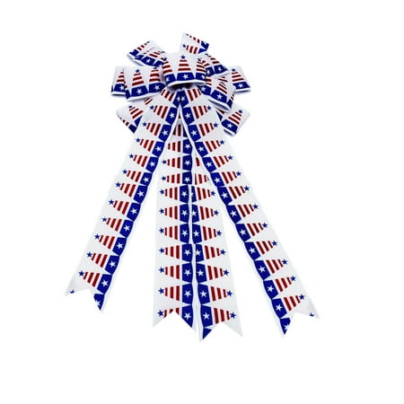 

Baocc pendant lights kitchen island Independence Day Decor Large Patriotic Wreath Red Blue Stars Stripes Bunting Bow