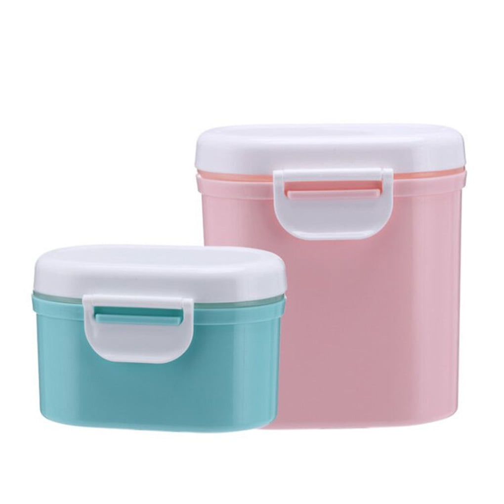 Random Color NUOBESTY Baby Milk Powder Dispenser Non-Spill Large Capacity Stackable Formula Container Snack Storage Box Milk Powder Travel Case Holder for Outdoor Home 