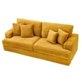 thumbnail image 6 of SOULART 88.58" Cloud Couch, Orange Corduroy Sofa, Spacious and Comfortable with 4 Throw Pillows, Perfect for Living Room, 6 of 7