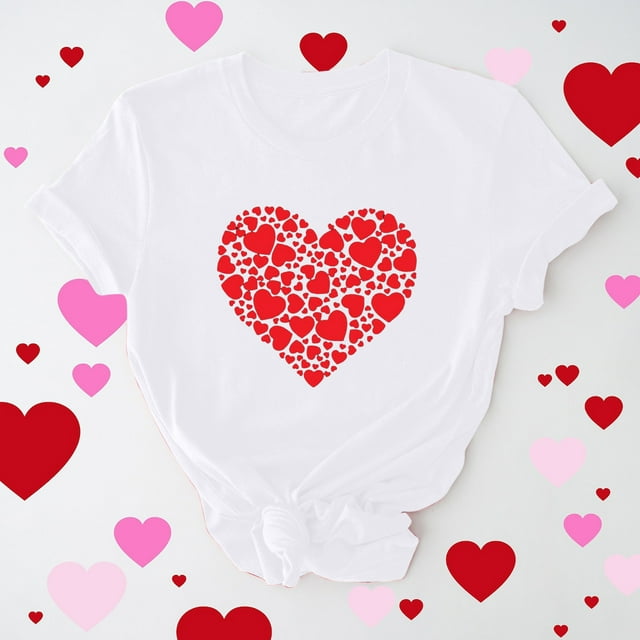 T-shirt Décontracté à Col Rond et Manches Courtes Imprimé Arbre de Noël pour Femmes