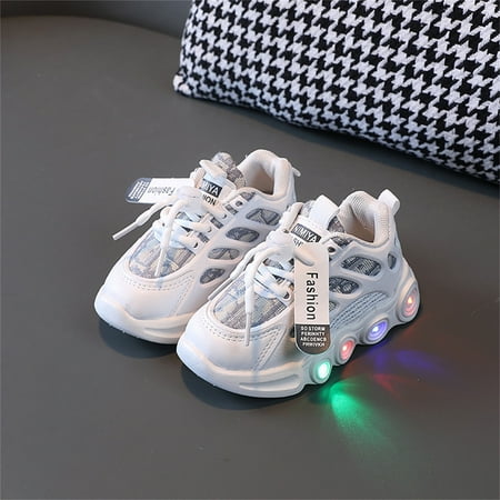 

YOHOME Summer Gift！Kids Led Flashing Shoes White 21