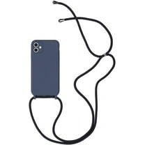 Silicone Case Compatible with iPhone 11, Adjustable Crossbody Necklace, Lanyard Neck Strap Protective Case Cover (Pacific Blue, iPhone 11)