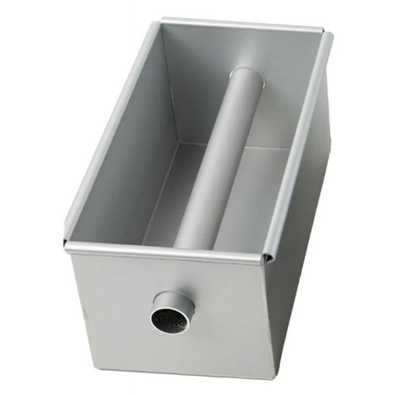 Long Cake Baking Pan Non-Stick Flowing Heart Cake Mold Aluminium Alloy Square Bread Loaf Pan with Center Tube Cake Tools,1 x Cake Baking Pan,Silver