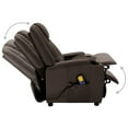thumbnail image 3 of vidaXL Fauteuil Inclinable de Massage Simili Cuir Marron, 3 of 5