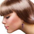 thumbnail image 3 of Galaxy Gold 14k White Gold Chandelier Earrings with Natural Amethysts, 3 of 3