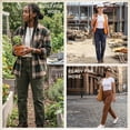 thumbnail image 3 of Womens High Rise Skinny Fit Cuffed Cargo Carpenter Pants, 3 of 7