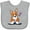 AC-Heather Grey, variant on Inktastic Flower Corgi Boys or Girls Baby Bib
