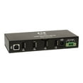 thumbnail image 1 of Eaton Tripp Lite series 4-Port Rugged Industrial USB 2.0 Hi-Speed Hub w 15KV ESD Immunity Metal Mountable - Hub - 4 x USB 2.0 - DIN rail mountable, wall-mountable, 1 of 7