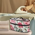 thumbnail image 2 of HELLHERO Dustproof Travel Iron Storage Bag Hummingbird Rose Lightweight Steamer Organizer with Handle and Zipper, Bag Only, 2 of 6