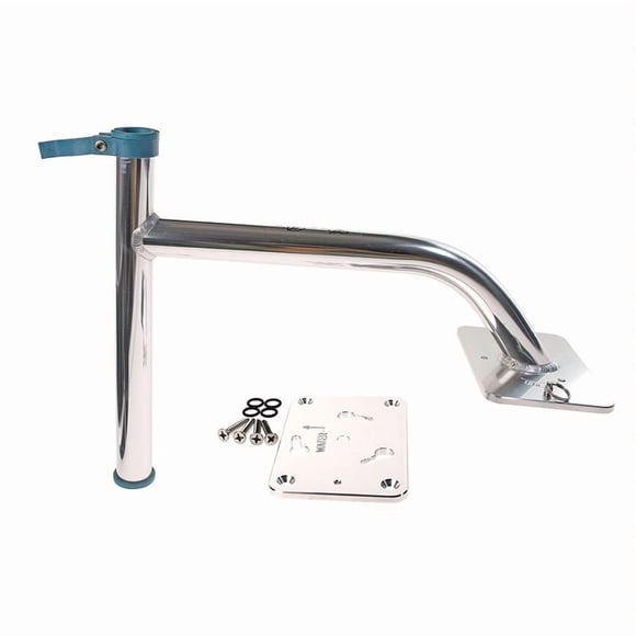 Panther Support de Montage pour Système d'Ancrage de Bateau KPB30A; Montage de Proue; Montage de Goupille de Roi Panther pour Ancre en Eau Peu Profonde; Hauteur de 3 Pouces; Anodisé; Transparent; avec Matériel de Montage