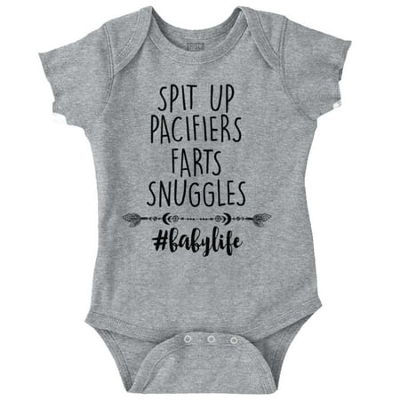 

Brisco Brands Spit Up Pacifier Fart Snuggle Life Unisex Baby Bodysuits
